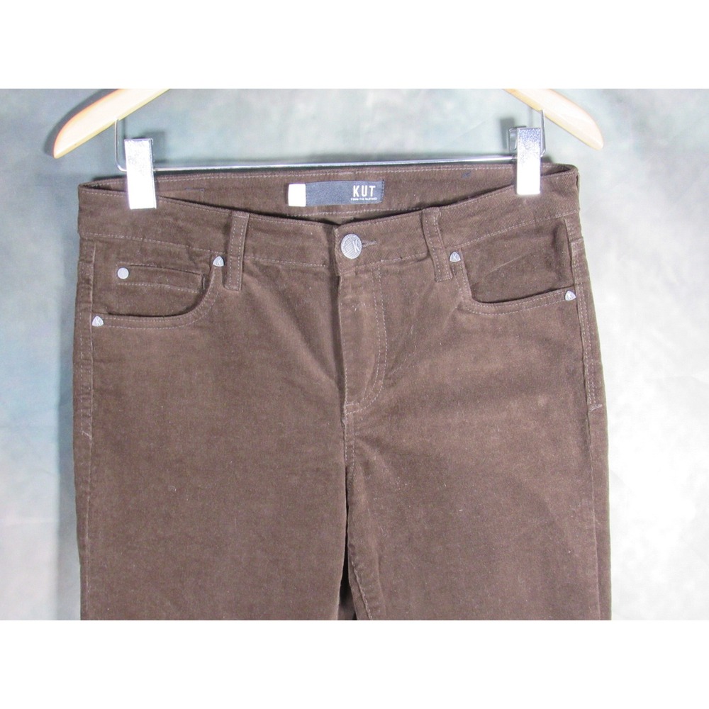 KUT from the Kloth Karen Baby Bootcut Corduroy Pants Brown Size 6 - Picture 2 of 7